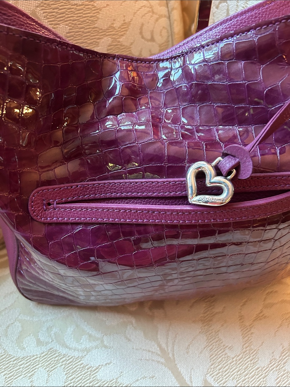 Brighton Cherie Collection Shoulder Bag in Guavaberry Y2K Retired Bag in EUC - Picture 3 of 14